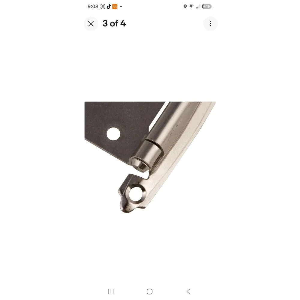 10 Pack Style Selections Flush Self-Closing Cabinet Hinges Satin Nickel